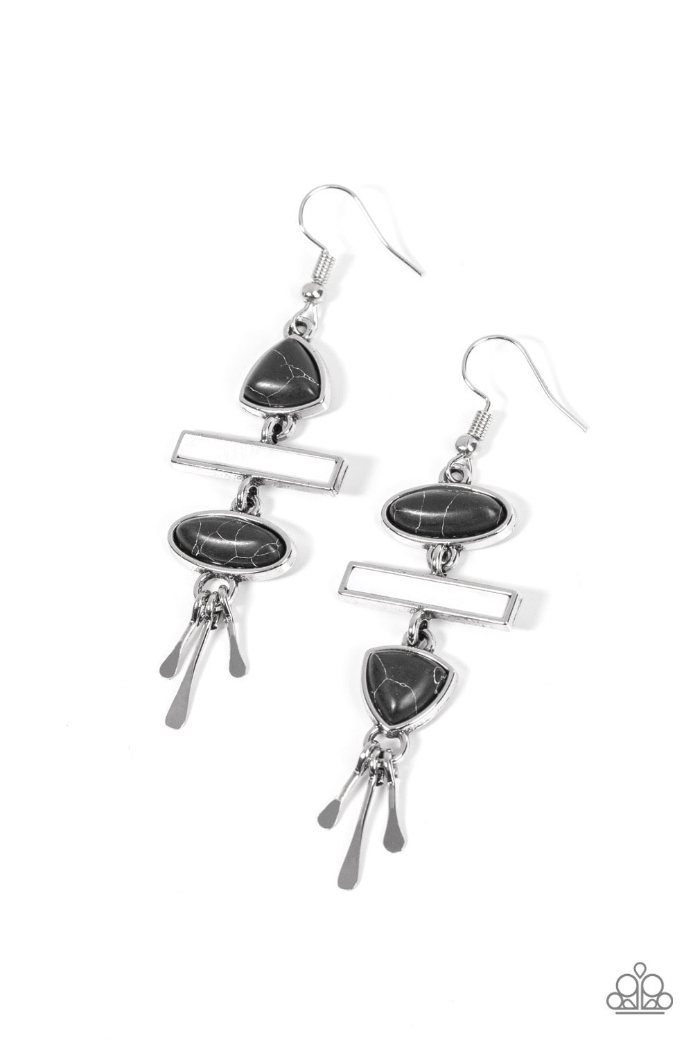 Artisan Eden - Black Necklace and Adventurously Artisan - Black Earrings - 2 Piece Set