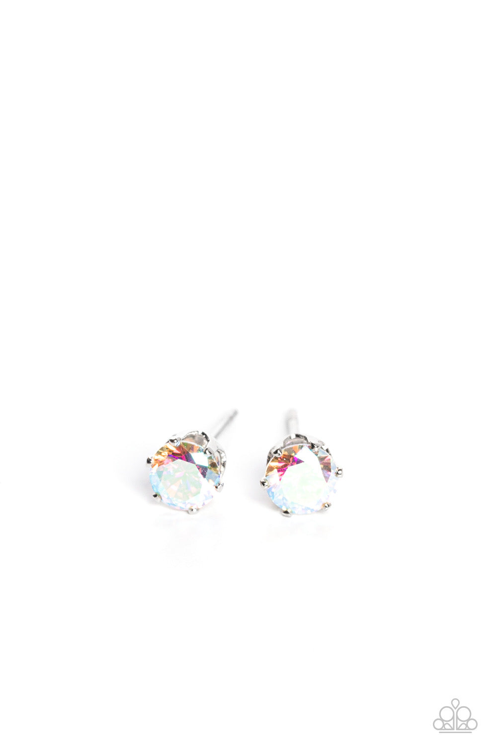 Womens Stud Earrings - Delicately Dainty - Iridescent Earrings Paparazzi jewelry image