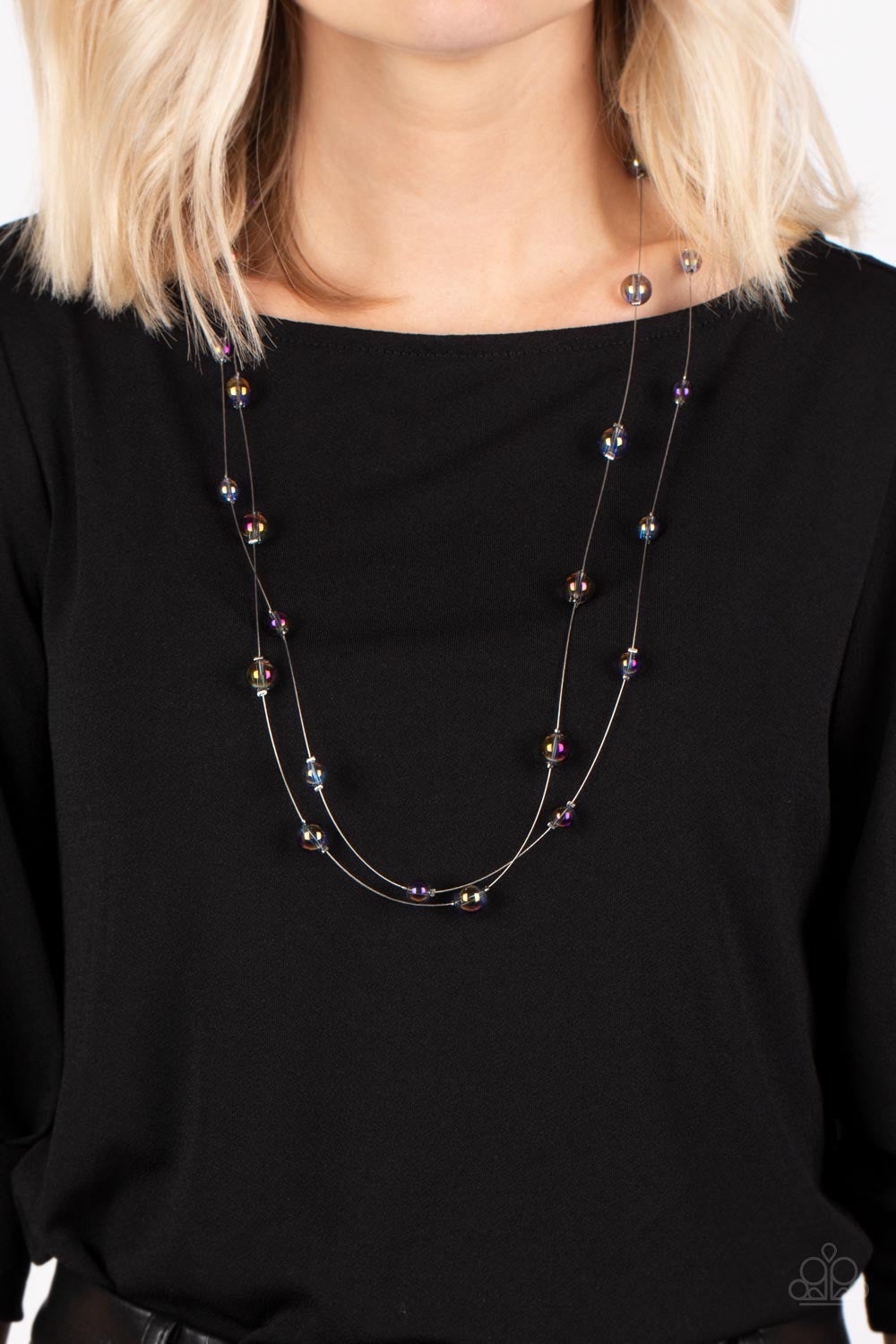 Paparazzi 2pc Set: Interstellar Illusions - Purple Necklace & Optical Auras - Purple Bracelet