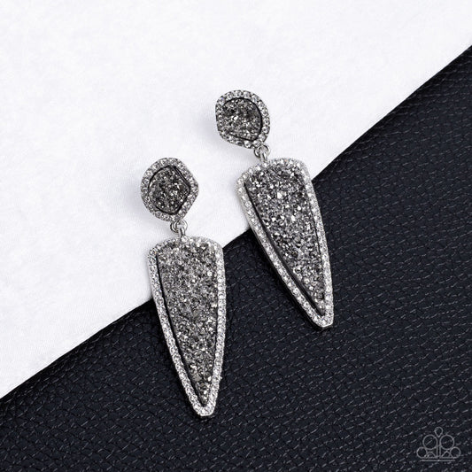 Druzy Desire - Silver Earrings
