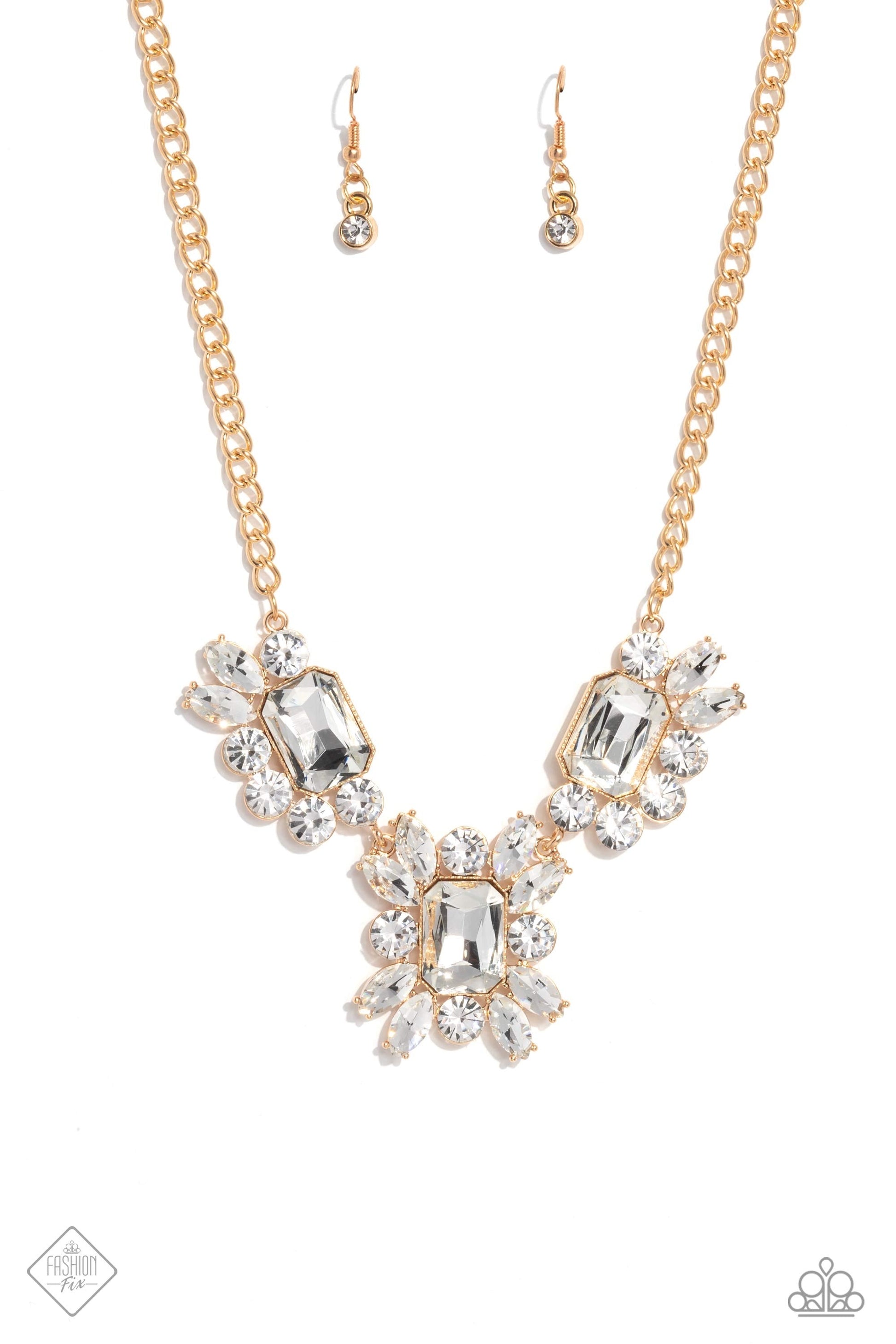 Paparazzi Exaggerated Elegance - Gold Necklace- March 2023 Fashion Fix