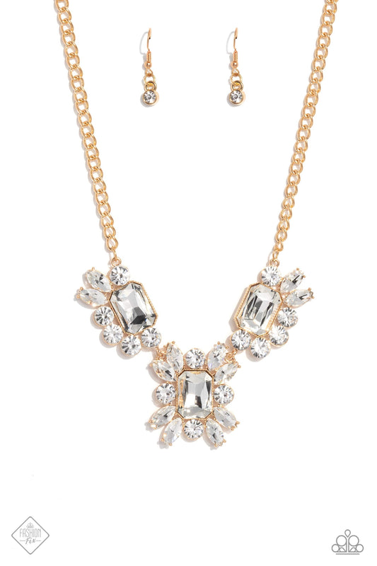 Paparazzi Exaggerated Elegance - Gold Necklace- March 2023 Fashion Fix
