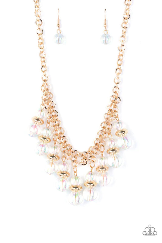 Paparazzi Deep Space Diva - Gold Necklace Paparazzi Jewelry Images