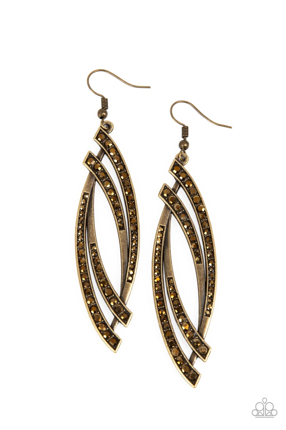 Twinkle for Two - Brass Earrings | Paparazzi Accessories