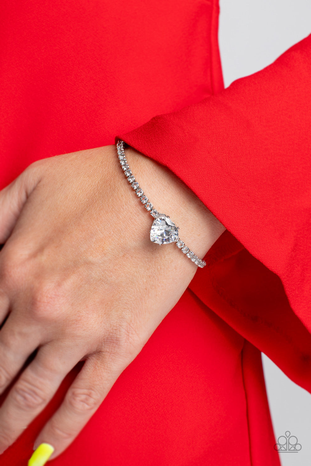 2 Piece Set: Flirty Fiancé - White Necklace & Bedazzled Beauty - White Bracelet