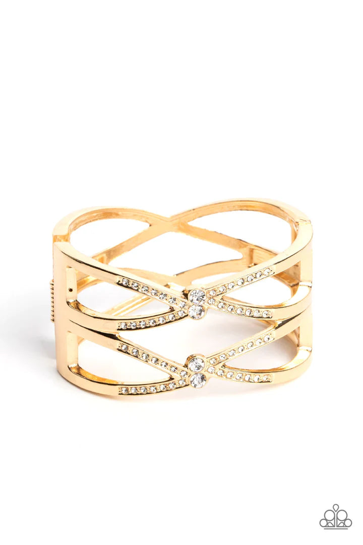 Paparazzi Entrancing Etiquette - Gold Bracelet Paparazzi Jewelry Images