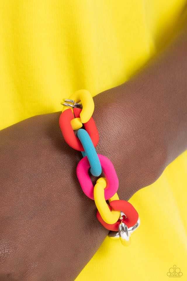 Contrasting Couture 2 Piece Set includes Contrasting Couture Red Necklace and Candid Contrast Red Bracelet