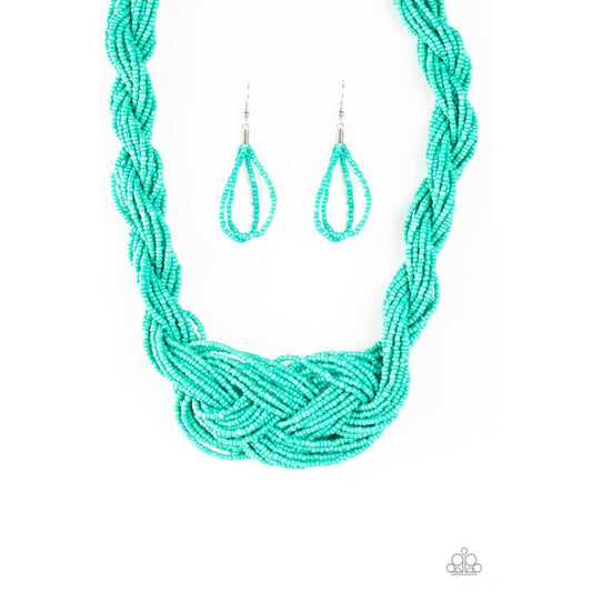 Seed Bead necklace - Paparazzi A Standing Ovation - Blue Necklace - paparazzi jewelry image