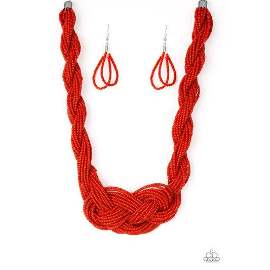 Paparazzi A Standing Ovation Red Necklace