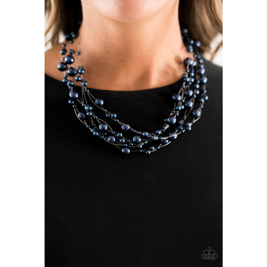 Paparazzi Absolutely Fab-YOU-lous! - Blue Pearl Necklace