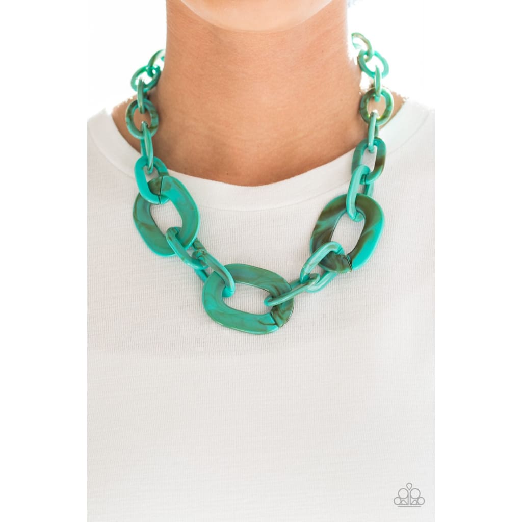 Paparazzi All In-VINCIBLE - Blue Acrylic Necklace