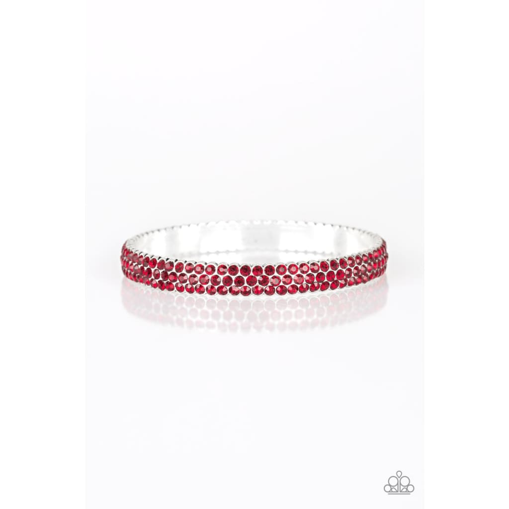 Paparazzi Ballroom Bling - Red Rhinestone Bracelet