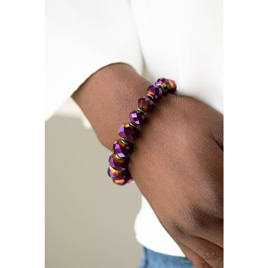 Paparazzi Beautifully Bewitching - Purple Iridescent Bracelet
