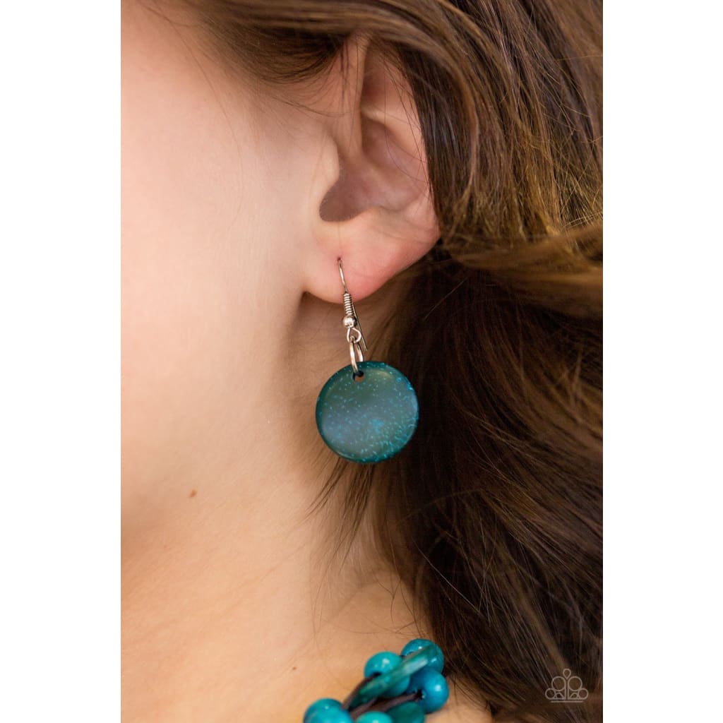 Paparazzi Bermuda Belle - Blue Wood Necklace