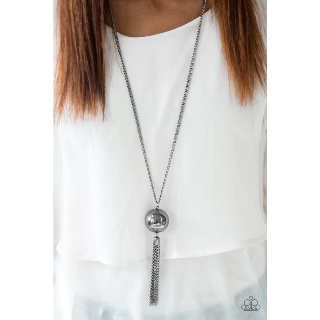 Paparazzi Big Baller - Black Bead Necklace