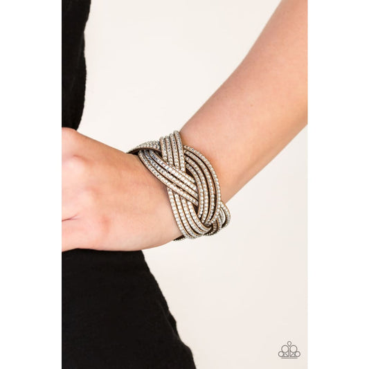 Paparazzi Big City Shimmer - Brown Rhinestone Necklace
