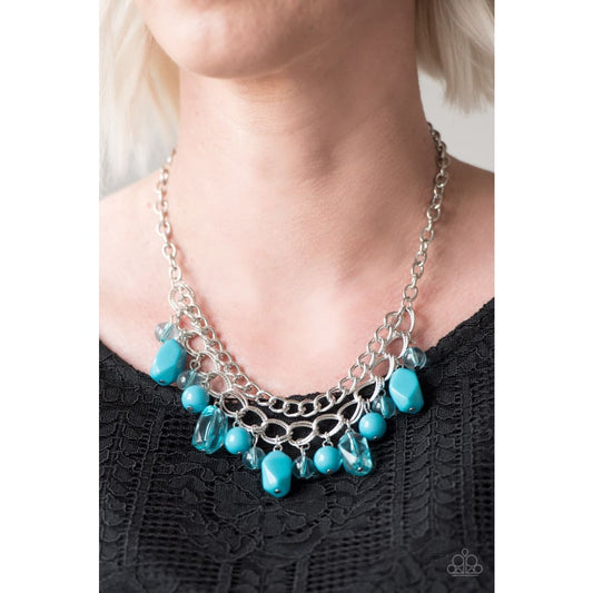Paparazzi Brazilian Bay - Blue Bead Necklace