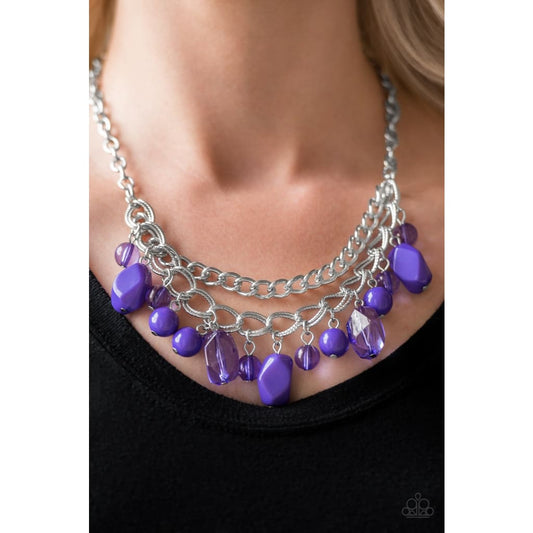 Paparazzi Brazilian Bay - Purple Bead Necklace