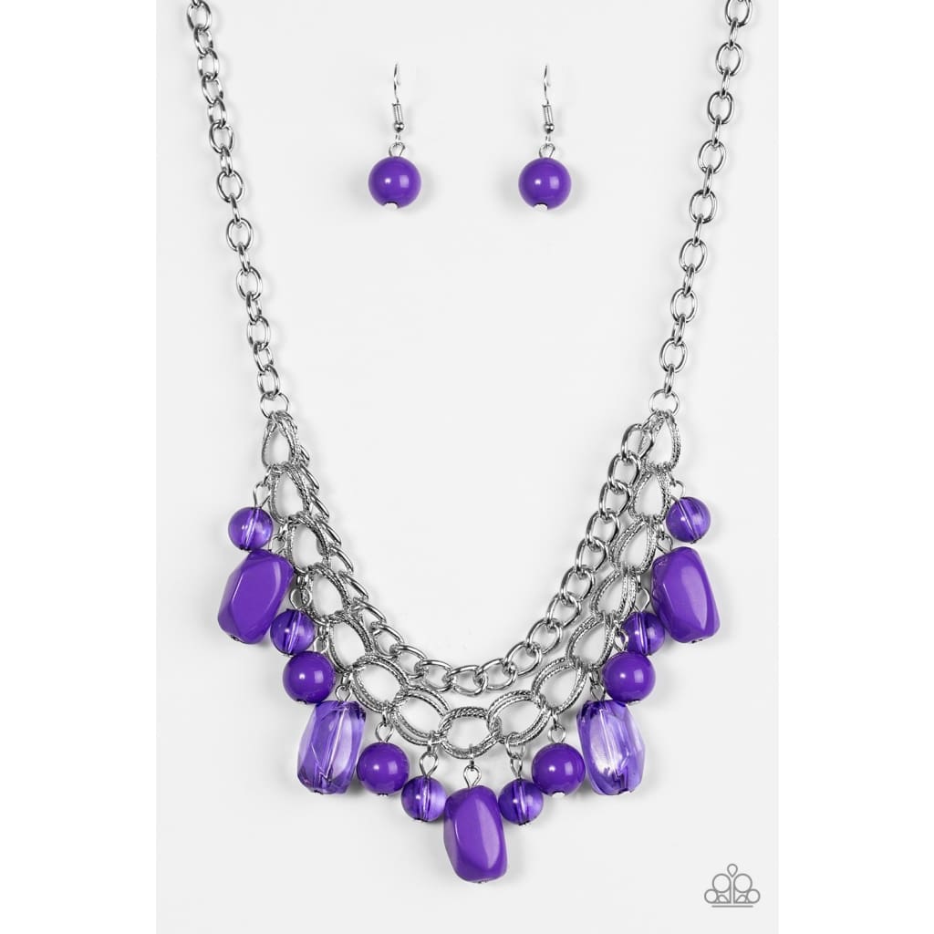 Paparazzi Brazilian Bay - Purple Bead Necklace