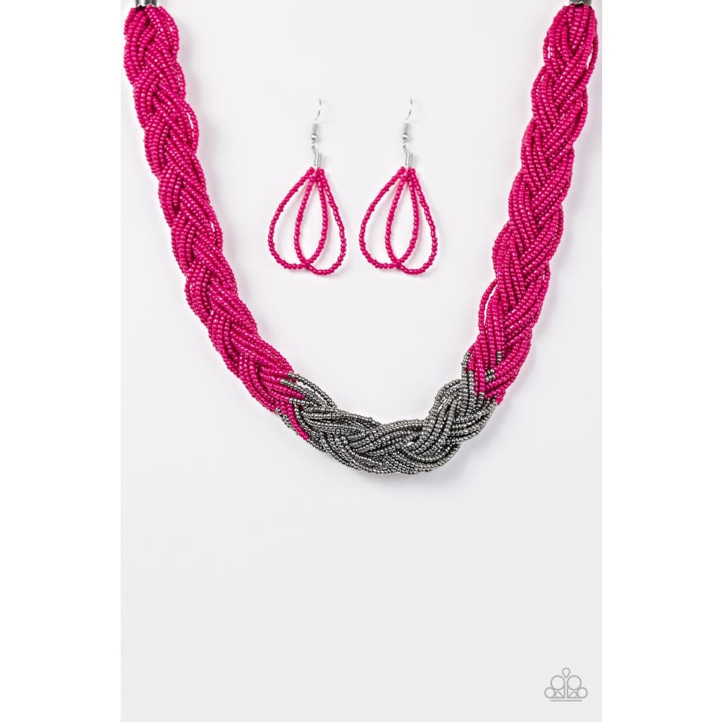 Paparazzi Brazilian Brilliance - Pink Necklace - - Paparazzi jewelry images