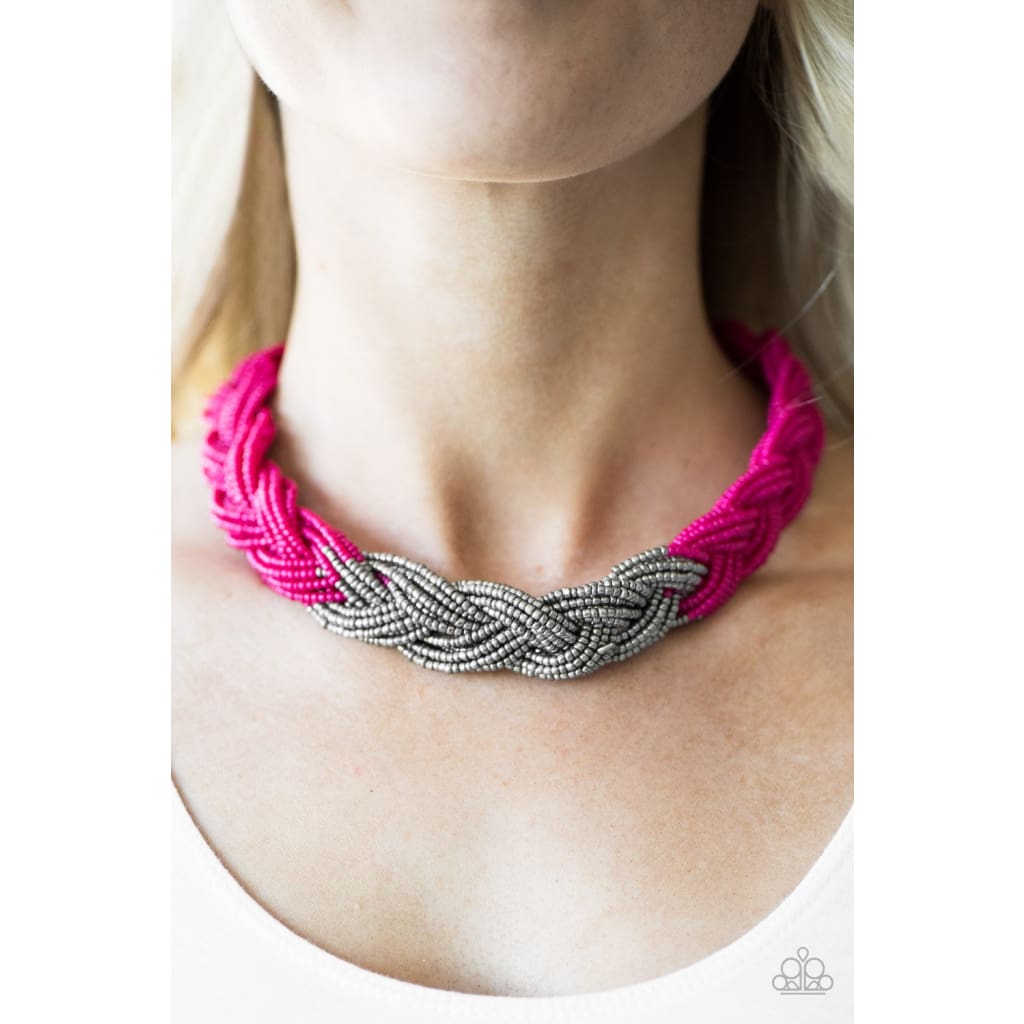 Paparazzi Brazilian Brilliance - Pink Necklace - - Paparazzi jewelry images