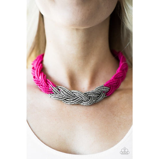 Paparazzi Brazilian Brilliance - Pink Necklace - - Paparazzi jewelry images