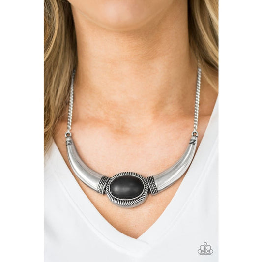 Paparazzi Cause A STEER - Black Necklaces