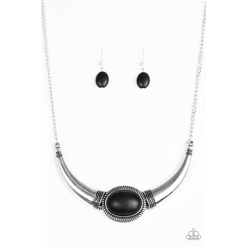 Paparazzi Cause A STEER - Black Necklaces - Pusher P