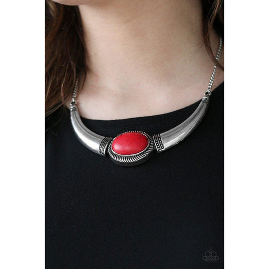 Paparazzi Cause A STEER - Red Necklace
