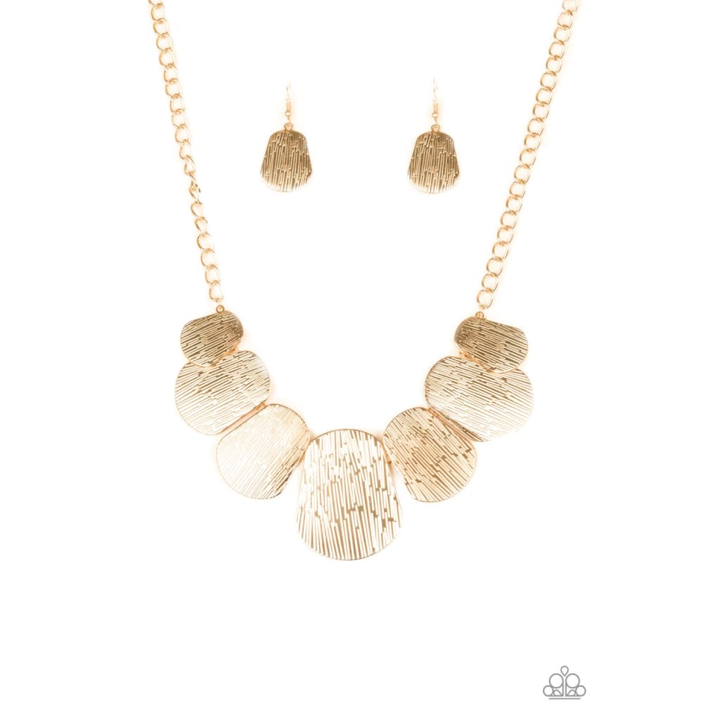 Paparazzi CAVE The Day - Gold Necklace