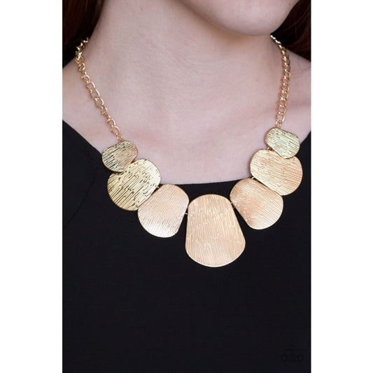 Paparazzi CAVE The Day - Gold Necklace