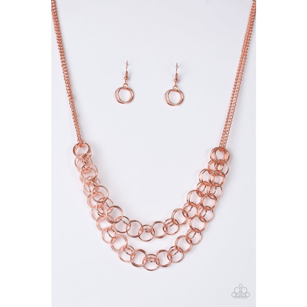 Paparazzi Circus Tent Tango - Copper - Necklace