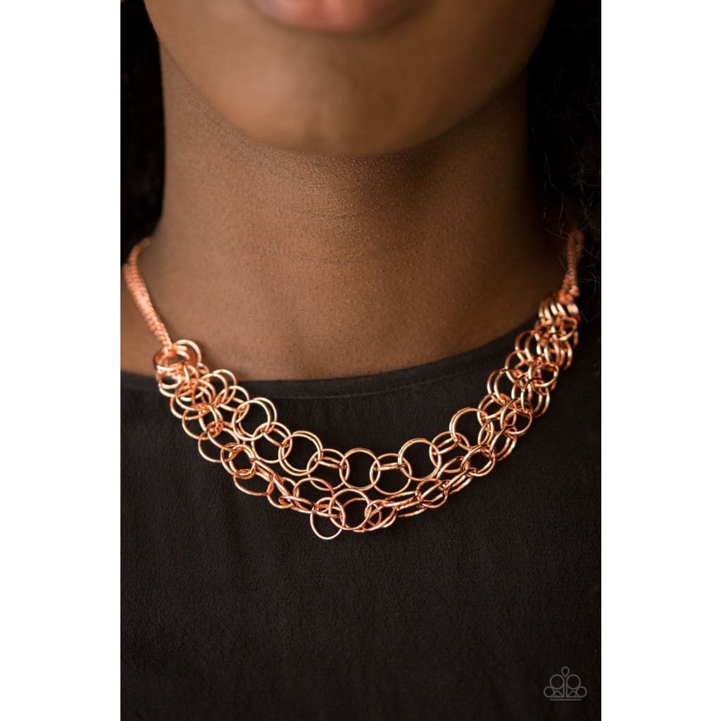 Paparazzi Circus Tent Tango - Copper - Necklace