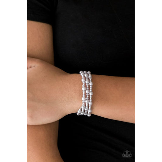 Paparazzi Classic Confidence - Silver Bracelets
