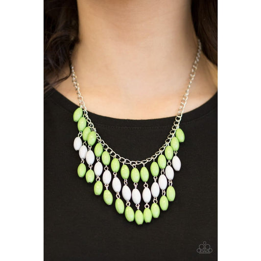 Paparazzi Delhi Diva - Green Necklace
