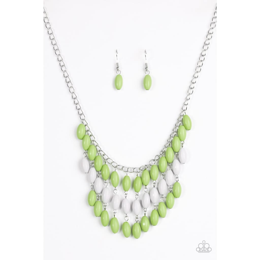 Paparazzi Delhi Diva - Green Necklace