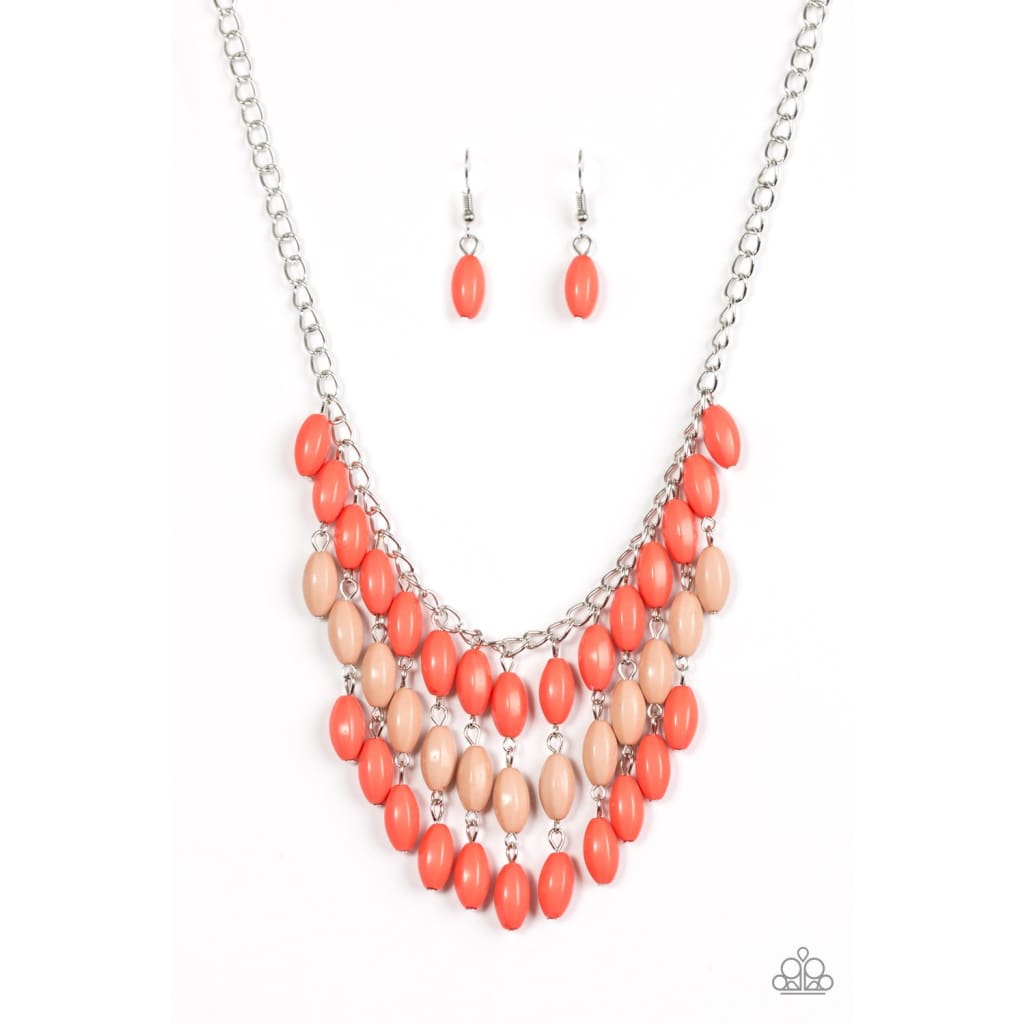 Paparazzi Delhi Diva - Orange Necklace