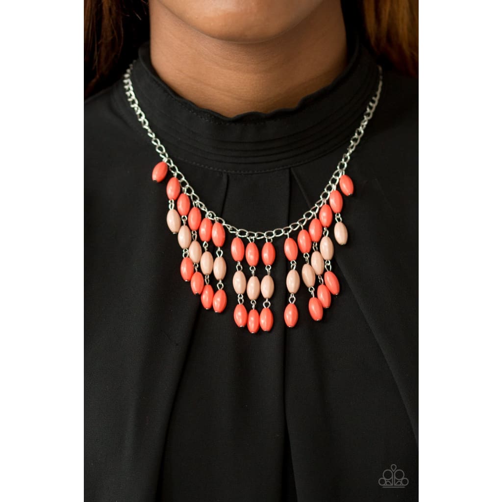 Paparazzi Delhi Diva - Orange Necklace