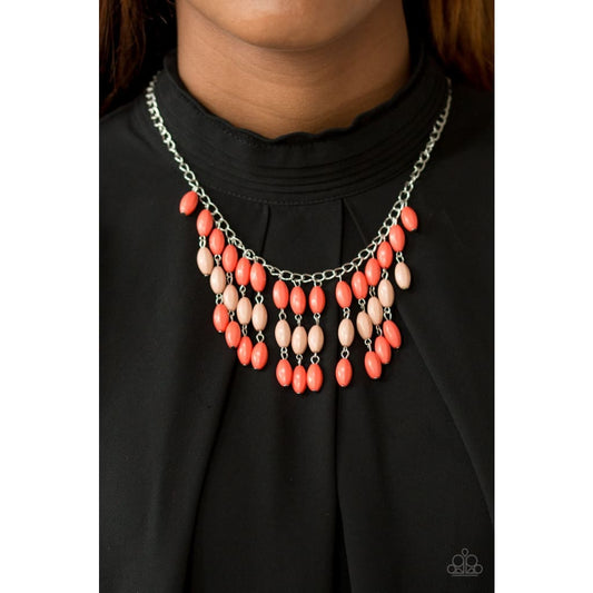 Paparazzi Delhi Diva - Orange Necklace