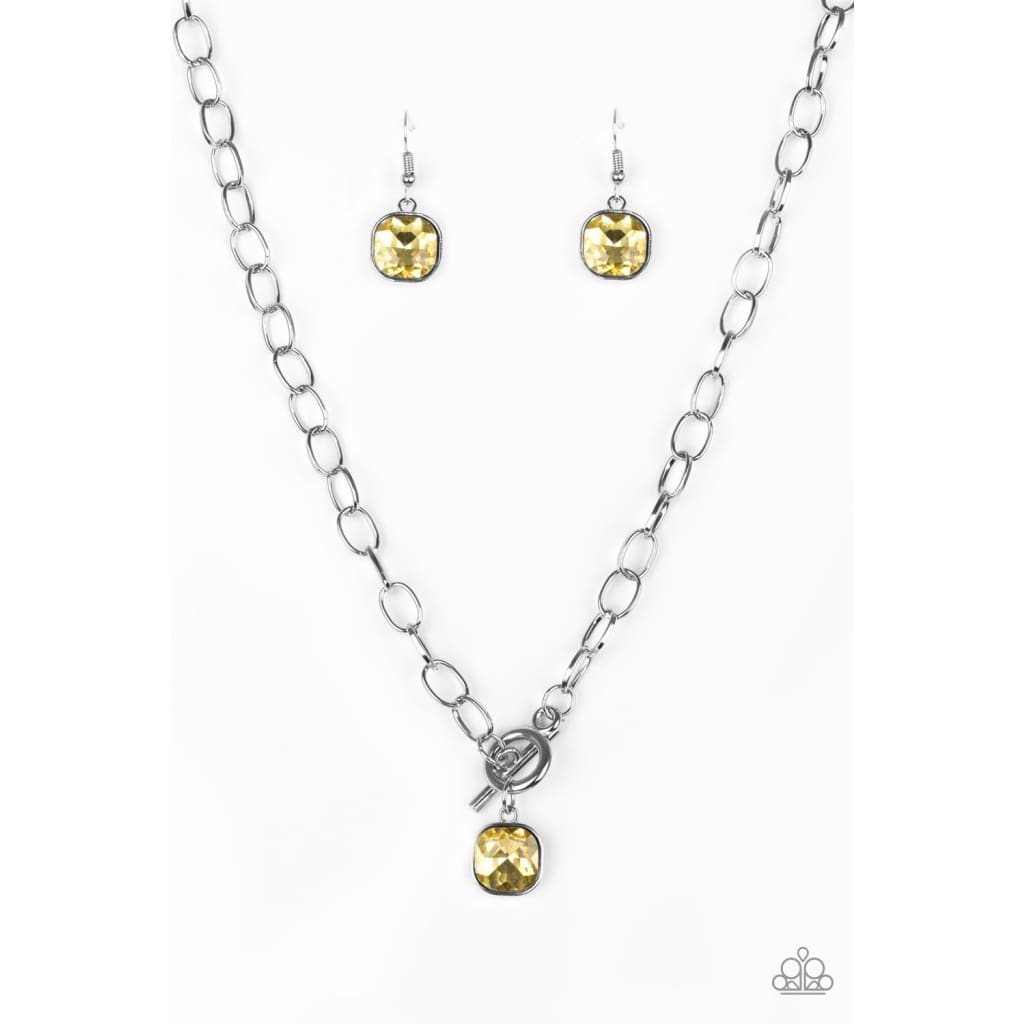 Paparazzi Dynamite Dazzle - Yellow Necklace