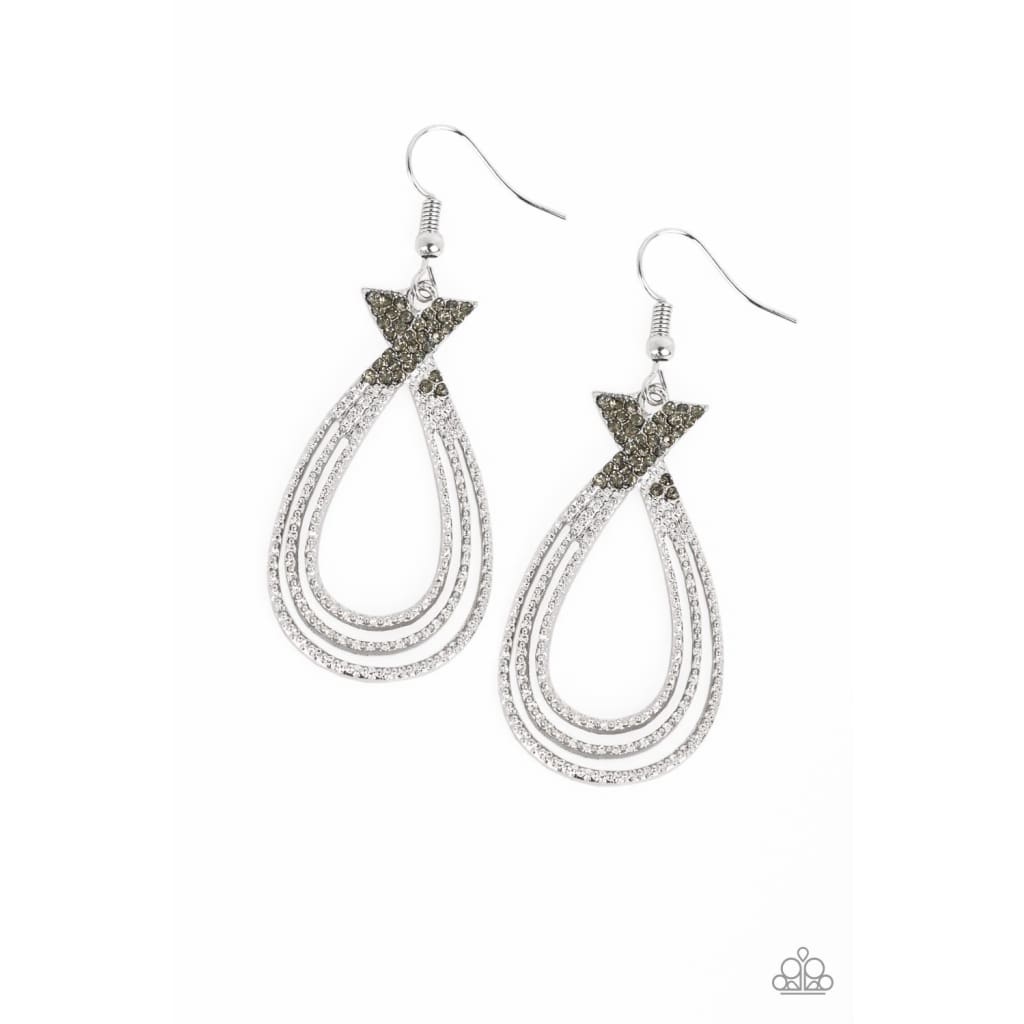 Paparazzi Fair FAME - Silver Earrings