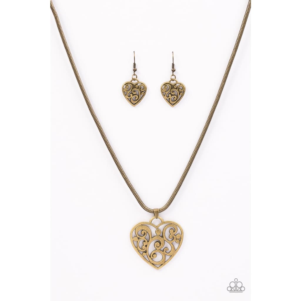 Paparazzi FILIGREE Your Heart With Love - Brass