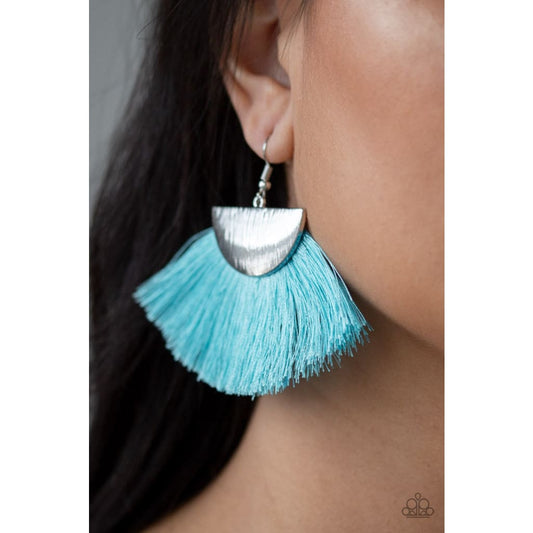 Paparazzi Fox Trap - Blue Earrings