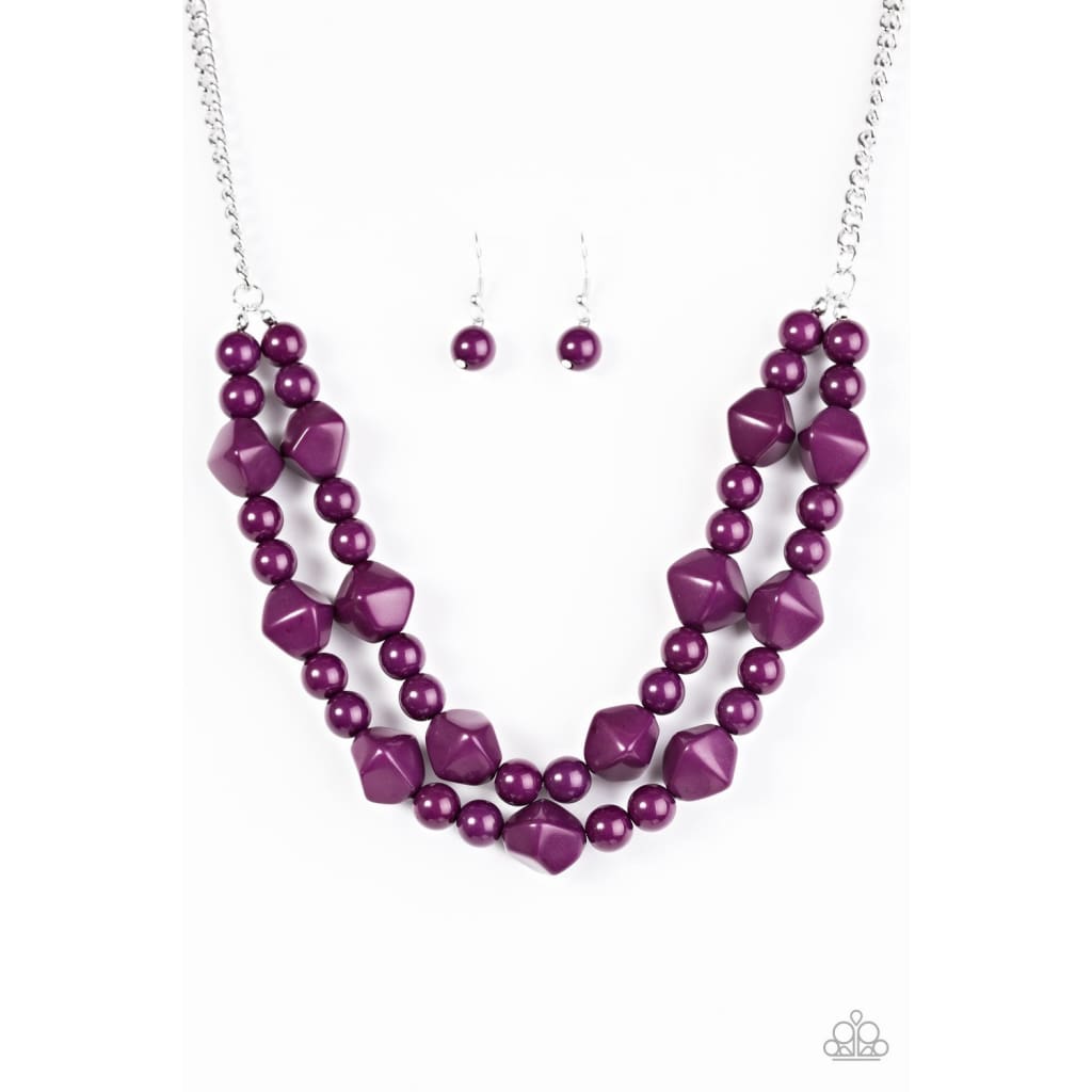 Paparazzi Galapagos Glam - Purple Necklaces
