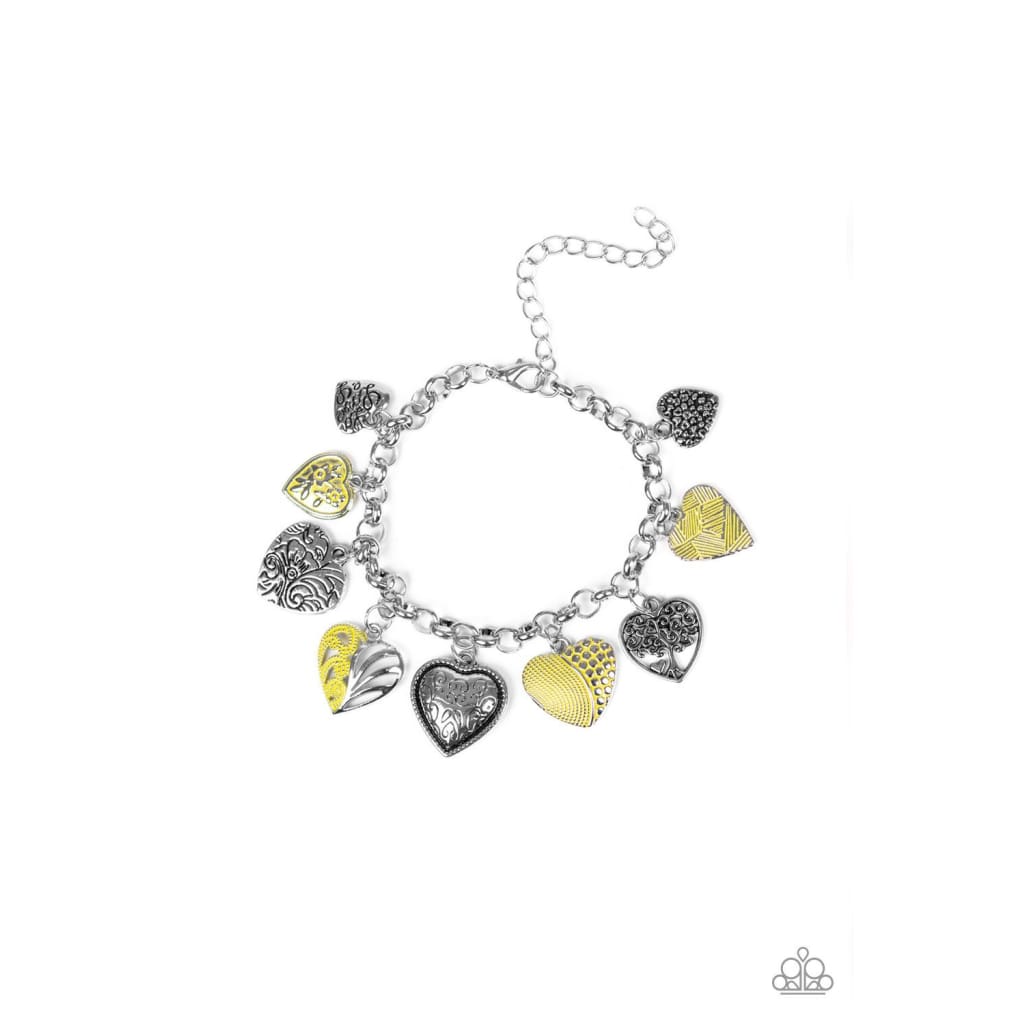 Paparazzi Garden Hearts - Yellow
