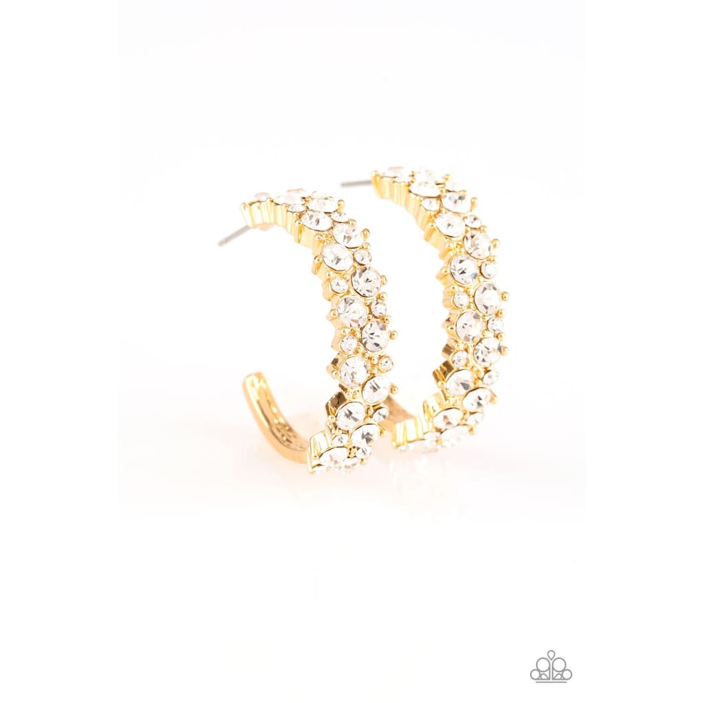 Paparazzi Glitter Galaxy - Gold Earrings