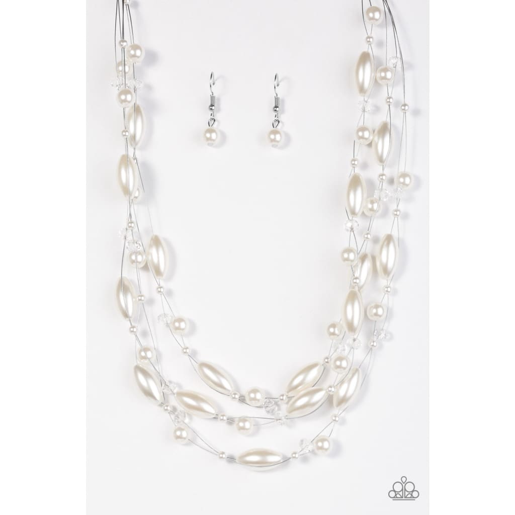 Paparazzi Happy Is The Bride - White Necklaces