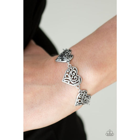 Paparazzi Heartfelt Harmony - Silver Bracelet