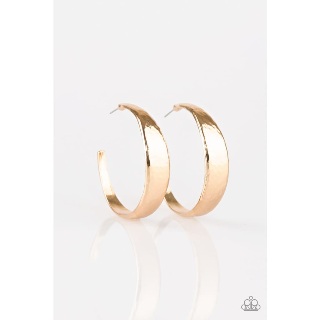 Paparazzi HOOP and Holler - Gold Earrings