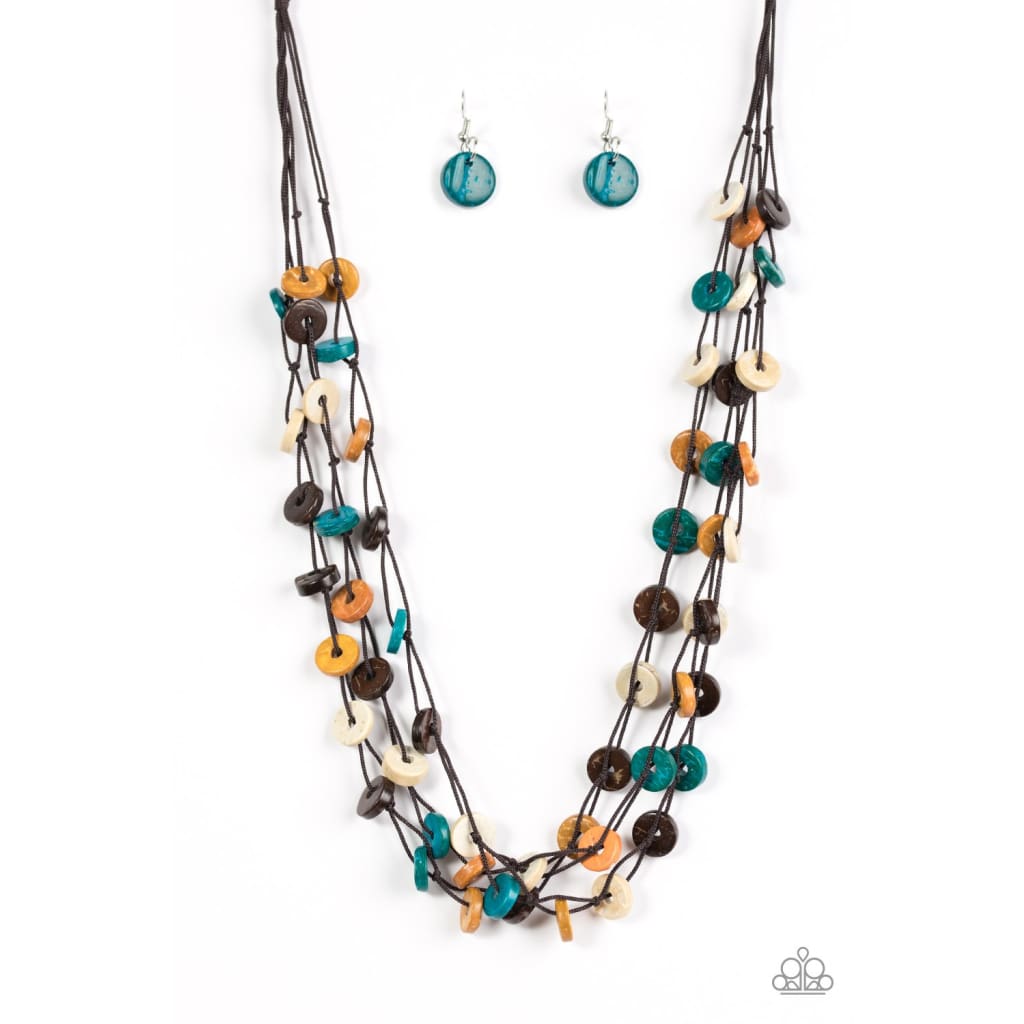 Paparazzi Hoppin Honolulu - Multi Wood Necklace